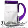 Tarro Tradicional borde y asa de color Morado purple, Artesanías de Vidrio Soplado, Fabrica de Vidrio en tonala méxico - Blown Glass Factory Store, mug of beer