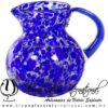 Jarra Bola Pintas y Asa de Color Azul Cobalto, Artesanías de Vidrio Soplado - Blown Glass Pitchar Jar Handmade Jarra Bola Pintas y Asa de Color Azul Cobalto, Artesanías de Vidrio Soplado - Blown Glass Pitchar Jar Handmade