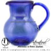 Jarra Bola Lustre Sólido y Asa de Color Azul Cobalto, Artesanías de Vidrio - Blown Glass Pitchar Jar Hnadmade Jarra Bola Lustre Sólido y Asa de Color Azul Cobalto, Artesanías de Vidrio - Blown Glass Pitchar Jar Hnadmade