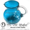 Jarra Bola color Sólido Azul Aguamarina, Artesanías de Vidrio Soplado - Blown Glass Pitcher Jar Handmade Jarra Bola color Sólido Azul Aguamarina, Artesanías de Vidrio Soplado - Blown Glass Pitcher Jar Handmade