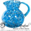 Jarra Bola Pintas y Asa de Color Azul Aguamarina, Artesanías de Vidrio Soplado - Blown Glass Pitchar Jar Handmade Jarra Bola Pintas y Asa de Color Azul Aguamarina, Artesanías de Vidrio Soplado - Blown Glass Pitchar Jar Handmade