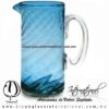 Jarra Cilíndrica Torneado Sólido de Color Azul Aguamarina, Artesanías de Vidrio Soplado - Blown Glass Pitchar jar Handmade Jarra Cilíndrica Torneado Sólido de Color Azul Aguamarina, Artesanías de Vidrio Soplado - Blown Glass Pitchar jar Handmade