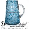 Jarra Lechera Granizado de color, Azul Aguamarina, Asa Cristal, Artesanías de Vidrio Soplado - Blown Glass Pitchar Jar of milk Handmade Jarra Lechera Granizado de color, Azul Aguamarina, Asa Cristal, Artesanías de Vidrio Soplado - Blown Glass Pitchar Jar of milk Handmade