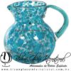 Jarra Bola Pintas y Asa de Color Azul Teal (Turquesa), Artesanías de Vidrio Soplado - Blown Glass Pitchar Jar Handmade Jarra Bola Pintas y Asa de Color Azul Teal (Turquesa), Artesanías de Vidrio Soplado - Blown Glass Pitchar Jar Handmade