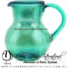 Jarra Bola Lustre Sólido y Asa de Color Azul Teal (Turquesa), Artesanías de Vidrio - Blown Glass Pitchar Jar Hnadmade Jarra Bola Lustre Sólido y Asa de Color Azul Teal (Turquesa), Artesanías de Vidrio - Blown Glass Pitchar Jar Hnadmade