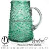 Jarra Lechera Granizado de color, Azul Teal (Turquesa), Asa Cristal, Artesanías de Vidrio Soplado - Blown Glass Pitchar Jar of milk Handmade Jarra Lechera Granizado de color, Azul Teal (Turquesa), Asa Cristal, Artesanías de Vidrio Soplado - Blown Glass Pitchar Jar of milk Handmade