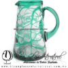 Jarra Lechera Telaraña Borde y Asa de Color Azul Teal (Turquesa), Artesanías de vidrio Soplado - Blown Glass Pitchar Jar of milk Handmade Jarra Lechera Telaraña Borde y Asa de Color Azul Teal (Turquesa), Artesanías de vidrio Soplado - Blown Glass Pitchar Jar of milk Handmade