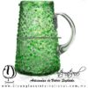Jarra Lechera Granizado de color, Verde Jade, Asa Cristal, Artesanías de Vidrio Soplado - Blown Glass Pitchar Jar of milk Handmade Jarra Lechera Granizado de color, Verde Jade, Asa Cristal, Artesanías de Vidrio Soplado - Blown Glass Pitchar Jar of milk Handmade