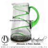Jarra Lechera Jarra Lechera Espiral Abierto y Asa de Color Verde Jade, Artesanías de Vidrio Soplado - Blown Glass Pitchar Glass Of Milk Handmade Jarra Lechera Jarra Lechera Espiral Abierto y Asa de Color Verde Jade, Artesanías de Vidrio Soplado - Blown Glass Pitchar Glass Of Milk Handmade
