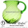 Jarra Bola Sólido Torneado y Asa de Color Verde Lima, Artesanías de Vidrio Soplado - Blown Glass Pitchar jar Handmade Jarra Bola Sólido Torneado y Asa de Color Verde Lima, Artesanías de Vidrio Soplado - Blown Glass Pitchar jar Handmade