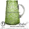 Jarra Lechera Granizado de color, Verde Lima, Asa Cristal, Artesanías de Vidrio Soplado - Blown Glass Pitchar Jar of milk Handmade Jarra Lechera Granizado de color, Verde Lima, Asa Cristal, Artesanías de Vidrio Soplado - Blown Glass Pitchar Jar of milk Handmade