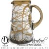 Jarra Lechera Telaraña Borde y Asa de Color Ámbar, Artesanías de vidrio Soplado - Blown Glass Pitchar Jar of milk Handmade Jarra Lechera Telaraña Borde y Asa de Color Ámbar, Artesanías de vidrio Soplado - Blown Glass Pitchar Jar of milk Handmade