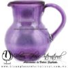 Jarra Bola Lustre Sólido y Asa de Color Morado, Artesanías de Vidrio - Blown Glass Pitchar Jar Hnadmade Jarra Bola Lustre Sólido y Asa de Color Morado, Artesanías de Vidrio - Blown Glass Pitchar Jar Hnadmade
