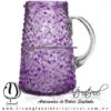 Jarra Lechera Granizado de color, Morado, Asa Cristal, Artesanías de Vidrio Soplado - Blown Glass Pitchar Jar of milk Handmade Jarra Lechera Granizado de color, Morado, Asa Cristal, Artesanías de Vidrio Soplado - Blown Glass Pitchar Jar of milk Handmade