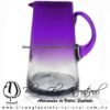 Jarra Lechera Desvanecido y Asa de Color Morado, Artesanías de Vidrio Soplado - Blown Glass Pitchar Jar of milk Handmande Jarra Lechera Desvanecido y Asa de Color Morado, Artesanías de Vidrio Soplado - Blown Glass Pitchar Jar of milk Handmande