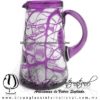 Jarra Lechera Telaraña Borde y Asa de Color Morado, Artesanías de vidrio Soplado - Blown Glass Pitchar Jar of milk Handmade Jarra Lechera Telaraña Borde y Asa de Color Morado, Artesanías de vidrio Soplado - Blown Glass Pitchar Jar of milk Handmade