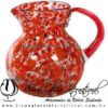 Jarra Bola Pintas y Asa de Color Rojo, Artesanías de Vidrio Soplado - Blown Glass Pitchar Jar Handmade Jarra Bola Pintas y Asa de Color Rojo, Artesanías de Vidrio Soplado - Blown Glass Pitchar Jar Handmade