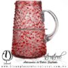Jarra Lechera Granizado de color, Rojo, Asa Cristal, Artesanías de Vidrio Soplado - Blown Glass Pitchar Jar of milk Handmade Jarra Lechera Granizado de color, Rojo, Asa Cristal, Artesanías de Vidrio Soplado - Blown Glass Pitchar Jar of milk Handmade