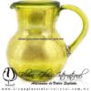 Jarra Bola Lustre Sólido y Asa de Color Amarillo, Artesanías de Vidrio - Blown Glass Pitchar Jar Hnadmade Jarra Bola Lustre Sólido y Asa de Color Amarillo, Artesanías de Vidrio - Blown Glass Pitchar Jar Hnadmade