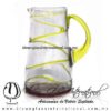Jarra Lechera Espiral Abierto y Asa de Color Amarillo, Artesanías de Vidrio Soplado - Blown Glass Pitchar Glass Of Milk Handmade Jarra Lechera Espiral Abierto y Asa de Color Amarillo, Artesanías de Vidrio Soplado - Blown Glass Pitchar Glass Of Milk Handmade