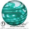 Esfera Hilo Jalado de color Azul Teal Turquesa, Artesanías de Vidrio Soplado - Blown Glass Sphere Ball Handmade Esfera Hilo Jalado de color Azul Teal Turquesa, Artesanías de Vidrio Soplado - Blown Glass Sphere Ball Handmade