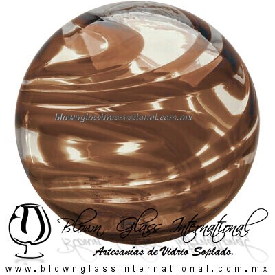Esfera Hilo Jalado de color Choolate, Artesanías de Vidrio Soplado - Blown Glass Sphere Ball Handmade Esfera Hilo Jalado de color Choolate, Artesanías de Vidrio Soplado - Blown Glass Sphere Ball Handmade