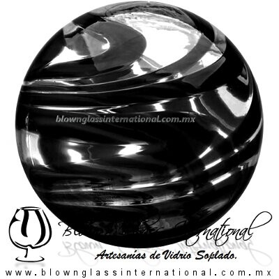 Esfera Hilo Jalado de color Negro, Artesanías de Vidrio Soplado - Blown Glass Sphere Ball Handmade Esfera Hilo Jalado de color Negro, Artesanías de Vidrio Soplado - Blown Glass Sphere Ball Handmade