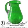 Jarra Pera Sólido y Asa de Color Verde Jade, Artesanías de Vidrio Soplado - Blown Glass Pitchar Jar of water handmade Jarra Pera Sólido y Asa de Color Verde Jade, Artesanías de Vidrio Soplado - Blown Glass Pitchar Jar of water handmade