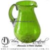 Jarra Pera Sólido y Asa de Color Verde Lima, Artesanías de Vidrio Soplado - Blown Glass Pitchar Jar of water handmade Jarra Pera Sólido y Asa de Color Verde Lima, Artesanías de Vidrio Soplado - Blown Glass Pitchar Jar of water handmade