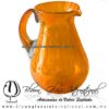 Jarra Pera Sólido y Asa de Color Naranja, Artesanías de Vidrio Soplado - Blown Glass Pitchar Jar of water handmade Jarra Pera Sólido y Asa de Color Naranja, Artesanías de Vidrio Soplado - Blown Glass Pitchar Jar of water handmade
