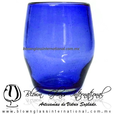 Vaso Barril Sólido de color Azul Cobalto, Artesanías de Vidrio Soplado - Blown Glass Barrel whisky tequila Handmade Vaso Barril Sólido de color Azul Cobalto, Artesanías de Vidrio Soplado - Blown Glass Barrel whisky tequila Handmade