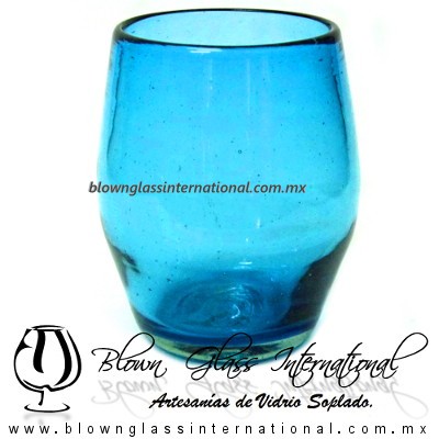 Vaso Barril Sólido de color Azul Aguamarina, Artesanías de Vidrio Soplado - Blown Glass Barrel whisky tequila Handmade Vaso Barril Sólido de color Azul Aguamarina, Artesanías de Vidrio Soplado - Blown Glass Barrel whisky tequila Handmade