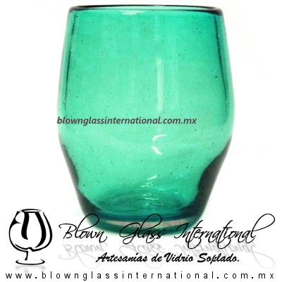 Vaso Barril Sólido de color Azul Teal (Turquesa), Artesanías de Vidrio Soplado - Blown Glass Barrel whisky tequila Handmade Vaso Barril Sólido de color Azul Teal (Turquesa), Artesanías de Vidrio Soplado - Blown Glass Barrel whisky tequila Handmade
