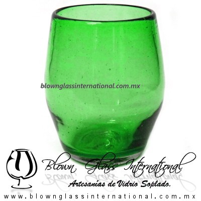 Vaso Barril Sólido de color Verde Jade, Artesanías de Vidrio Soplado - Blown Glass Barrel whisky tequila Handmade Vaso Barril Sólido de color Verde Jade, Artesanías de Vidrio Soplado - Blown Glass Barrel whisky tequila Handmade