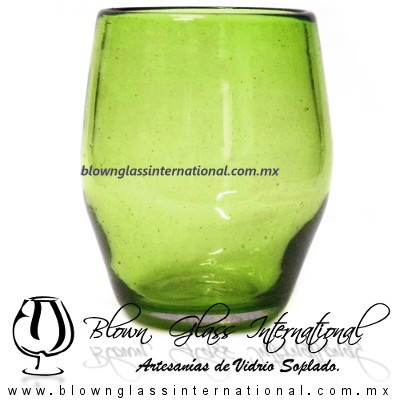 Vaso Barril Sólido de color Verde Lima, Artesanías de Vidrio Soplado - Blown Glass Barrel whisky tequila Handmade Vaso Barril Sólido de color Verde Lima, Artesanías de Vidrio Soplado - Blown Glass Barrel whisky tequila Handmade