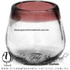 Vaso bola Barril Borde de color Amatista, Artesanías de Vidrio Soplado - Blown Glass Whisky tequila handmade Vaso bola Barril Borde de color Amatista, Artesanías de Vidrio Soplado - Blown Glass Whisky tequila handmade