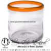 Vaso en las rocas borde de color Naranja Orange, Artesanías de Vidrio Soplado - Blown Glass Factory store water glass Handmade Vaso en las rocas borde de color Naranja Orange, Artesanías de Vidrio Soplado - Blown Glass Factory store water glass Handmade