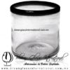 Vaso en las rocas borde de color Negro Black, Artesanías de Vidrio Soplado - Blown Glass Factory store water glass Handmade Vaso en las rocas borde de color Negro Black, Artesanías de Vidrio Soplado - Blown Glass Factory store water glass Handmade