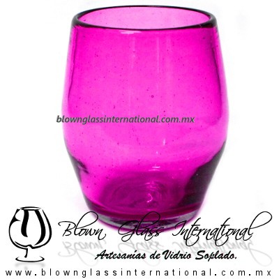 Vaso Barril Sólido de color Rosa Fucsia, Artesanías de Vidrio Soplado - Blown Glass Barrel whisky tequila Handmade Vaso Barril Sólido de color Rosa Fucsia, Artesanías de Vidrio Soplado - Blown Glass Barrel whisky tequila Handmade
