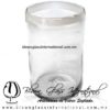 Vaso para Agua borde de color Blanco Opalino Opal, Artesanías de Vidrio Soplado - Blown Glass water glass Handmade