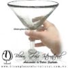 Copa Martini de Vidrio Soplado Artesanal, Cristalina