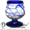 Copa Coñac Telaraña Borde y Pie de Color Azul Cobalto, Artesanías de Vidrio Soplado - Blown Glass Cognac Cup Handmade Copa Coñac Telaraña Borde y Pie de Color Azul Cobalto, Artesanías de Vidrio Soplado - Blown Glass Cognac Cup Handmade