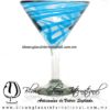 Copa Martini Hilo Jalado de color Azul Aguamarina (pie cristal) Artesanias de Vidrio Soplado Fino - Blown Glass Martini Cup Handmade Copa Martini Hilo Jalado de color Azul Aguamarina (pie cristal) Artesanias de Vidrio Soplado Fino - Blown Glass Martini Cup Handmade