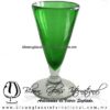 Copa Cónica Cervecera Color Sólido Verde Jade (pie cristal), Artesanías de Vidrio Soplado - Blown Glass Cup Handmade