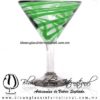 Copa Martini Hilo Jalado de color Verde Jade (pie cristal) Artesanias de Vidrio Soplado Fino - Blown Glass Martini Cup Handmade Copa Martini Hilo Jalado de color Verde Jade (pie cristal) Artesanias de Vidrio Soplado Fino - Blown Glass Martini Cup Handmade