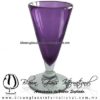 Copa Cónica Cervecera Color Sólido Morado (pie cristal), Artesanías de Vidrio Soplado - Blown Glass Cup Handmade