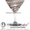 Copa Martini Hilo Jalado de color Chocolate (pie cristal) Artesanias de Vidrio Soplado Fino - Blown Glass Martini Cup Handmade Copa Martini Hilo Jalado de color Chocolate (pie cristal) Artesanias de Vidrio Soplado Fino - Blown Glass Martini Cup Handmade