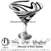 Copa Martini Hilo Jalado bicolor Opalino Blanco y Negro (pie cristal) Artesanias de Vidrio Soplado Fino - Blown Glass Martini Cup Handmade Copa Martini Hilo Jalado bicolor Opalino Blanco y Negro (pie cristal) Artesanias de Vidrio Soplado Fino - Blown Glass Martini Cup Handmade