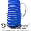 Jarra Lechera color Opalino Sólido Espiral Blanco - Thumbnail Image 2