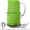 Jarra Lechera color Opalino Sólido Espiral Blanco - Thumbnail Image 6